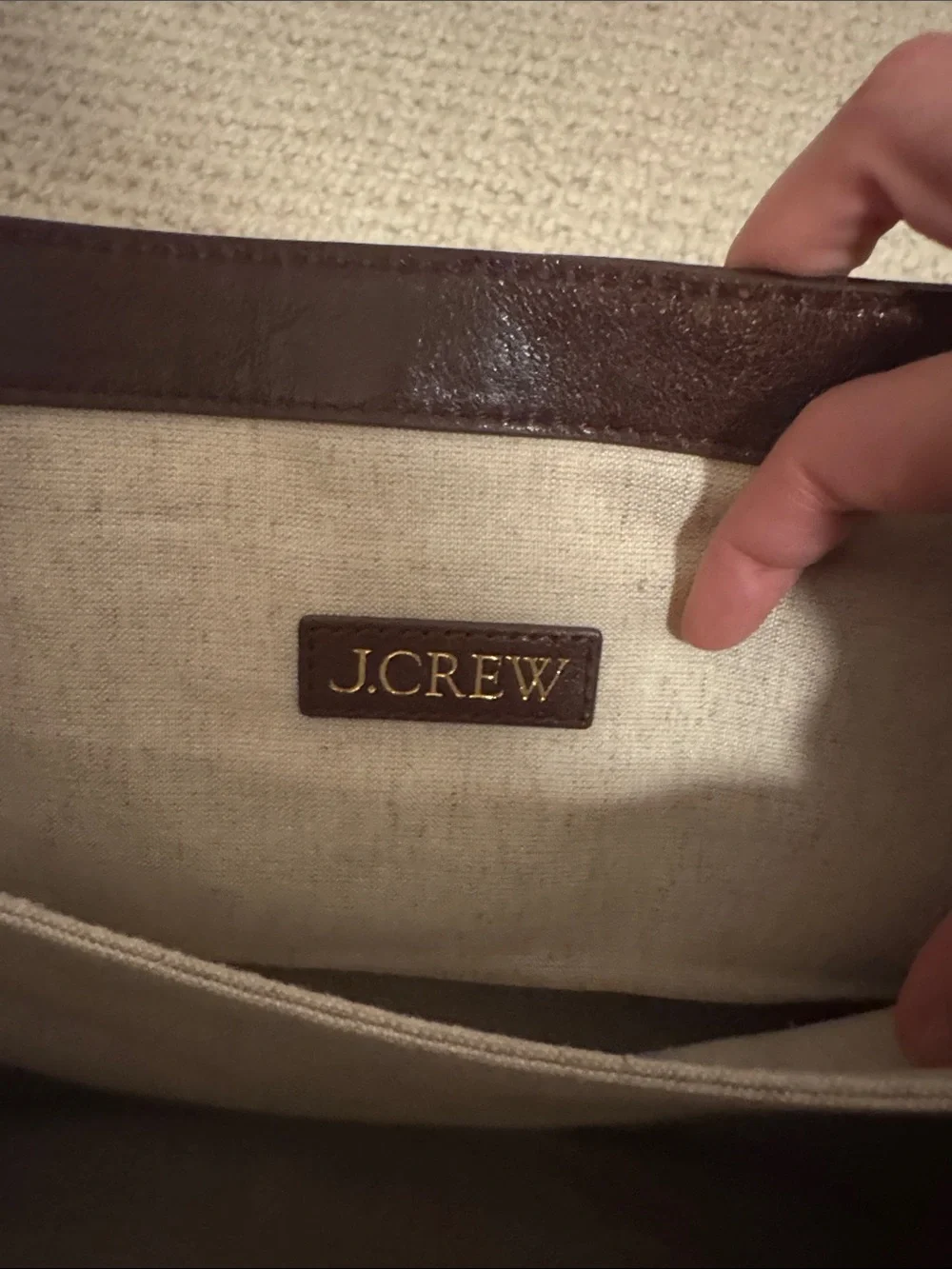 NWT J Crew Evie Bag. Slouchy brown leather hand bag! Great for fall!